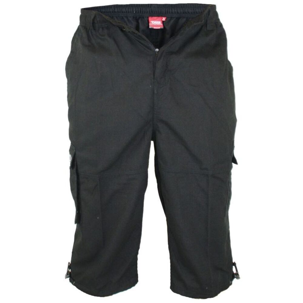 Duke Mens D555 Mason Kingsize Cargo Shorts / Black